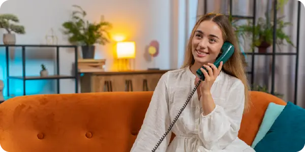 Lady with landline